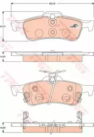 GDB3458 TRW Комплект тормозных колодок, дисковый тормоз