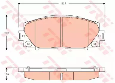 GDB3459 TRW Комплект тормозных колодок, дисковый тормоз