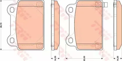 GDB3488 TRW Комплект тормозных колодок, дисковый тормоз