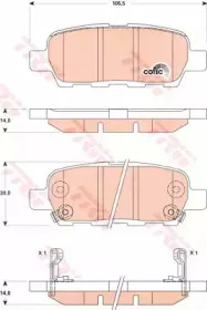 GDB3507 TRW Комплект тормозных колодок, дисковый тормоз