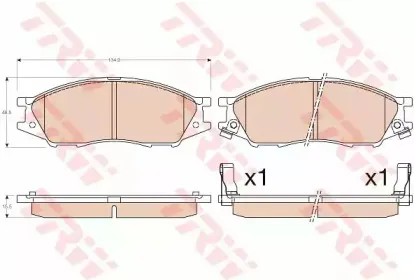 GDB3563 TRW Комплект тормозных колодок, дисковый тормоз