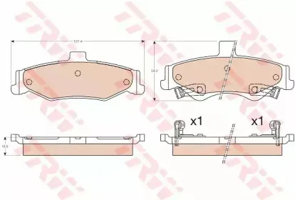 GDB3570 TRW Комплект тормозных колодок, дисковый тормоз