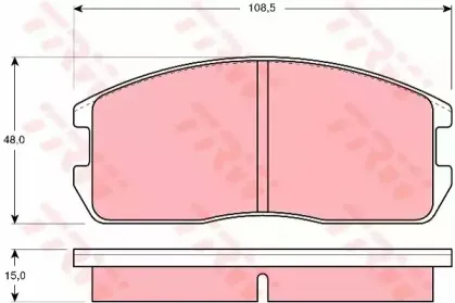 GDB365 TRW Комплект тормозных колодок, дисковый тормоз
