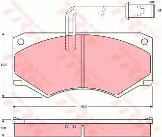 GDB390 TRW Комплект тормозных колодок, дисковый тормоз