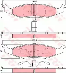 GDB4006 TRW Комплект тормозных колодок, дисковый тормоз