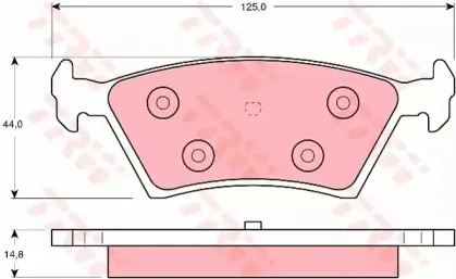 GDB4065 TRW Комплект тормозных колодок, дисковый тормоз
