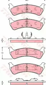 GDB4123 TRW Комплект тормозных колодок, дисковый тормоз