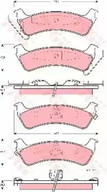 GDB4124 TRW Комплект тормозных колодок, дисковый тормоз