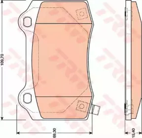 GDB4171 TRW Комплект тормозных колодок, дисковый тормоз