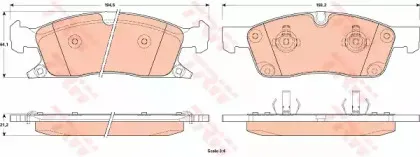 GDB4604 TRW Комплект тормозных колодок, дисковый тормоз