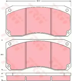 GDB5008 TRW Комплект тормозных колодок, дисковый тормоз