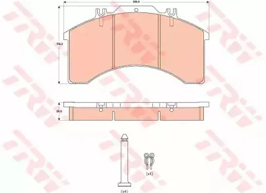 GDB5022 TRW Комплект тормозных колодок, дисковый тормоз