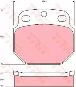 GDB5061 TRW Комплект тормозных колодок, дисковый тормоз