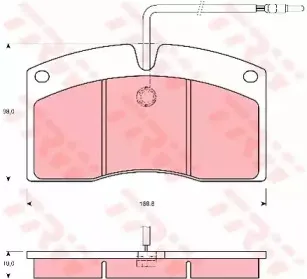 GDB5064 TRW Комплект тормозных колодок, дисковый тормоз