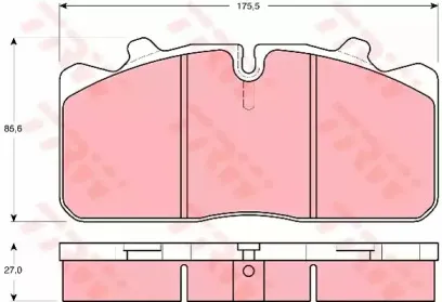 GDB5069 TRW Комплект тормозных колодок, дисковый тормоз