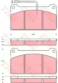 GDB5075 TRW Комплект тормозных колодок, дисковый тормоз