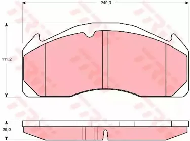 GDB5085 TRW Комплект тормозных колодок, дисковый тормоз