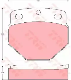 GDB5087 TRW Комплект тормозных колодок, дисковый тормоз