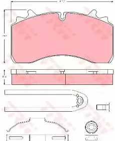 GDB5094 TRW Комплект тормозных колодок, дисковый тормоз