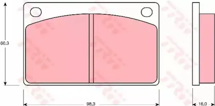 GDB576 TRW Комплект тормозных колодок, дисковый тормоз