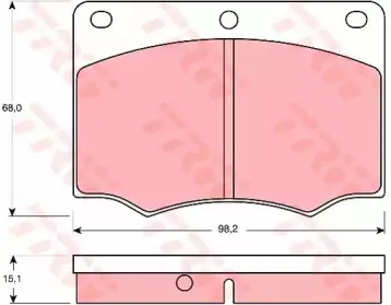 GDB674 TRW Комплект тормозных колодок, дисковый тормоз