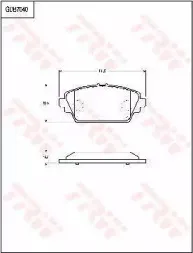 GDB7040 TRW Комплект тормозных колодок, дисковый тормоз