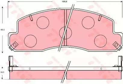 GDB7048 TRW Комплект тормозных колодок, дисковый тормоз