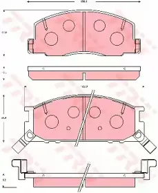 GDB7056 TRW Комплект тормозных колодок, дисковый тормоз