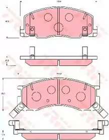 GDB7066 TRW Комплект тормозных колодок, дисковый тормоз