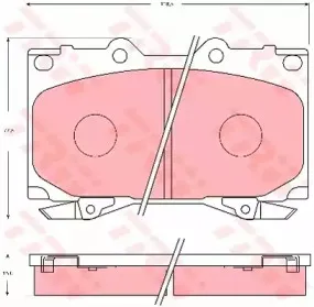 GDB7072 TRW Комплект тормозных колодок, дисковый тормоз