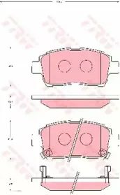 GDB7075 TRW Комплект тормозных колодок, дисковый тормоз