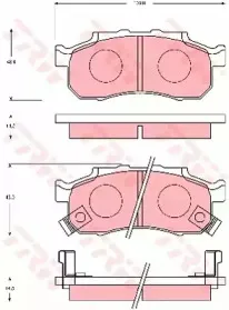 GDB7090 TRW Комплект тормозных колодок, дисковый тормоз
