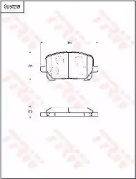 GDB7218 TRW Комплект тормозных колодок, дисковый тормоз