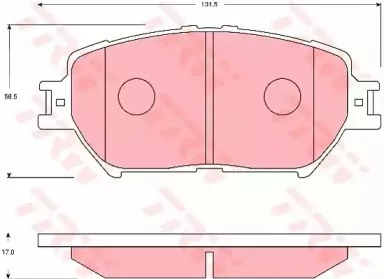 GDB7224 TRW Комплект тормозных колодок, дисковый тормоз