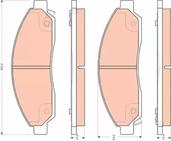 GDB7619 TRW Комплект тормозных колодок, дисковый тормоз