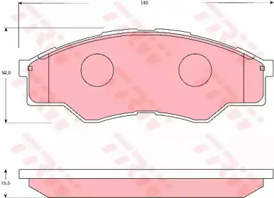 GDB7669 TRW Комплект тормозных колодок, дисковый тормоз