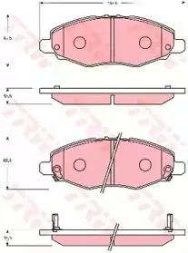 GDB7702 TRW Комплект тормозных колодок, дисковый тормоз