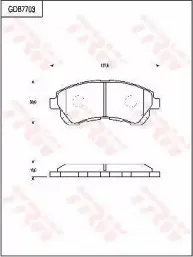 GDB7703 TRW Комплект тормозных колодок, дисковый тормоз