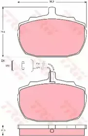 GDB771 TRW Комплект тормозных колодок, дисковый тормоз