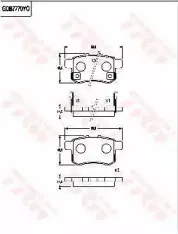 GDB7770 TRW Комплект тормозных колодок, дисковый тормоз