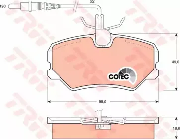GDB793 TRW Комплект тормозных колодок, дисковый тормоз