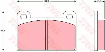 GDB939 TRW Комплект тормозных колодок, дисковый тормоз