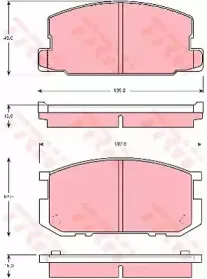 GDB954 TRW Комплект тормозных колодок, дисковый тормоз