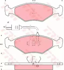 GDB960 TRW Комплект тормозных колодок, дисковый тормоз