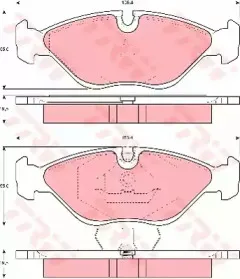 GDB969 TRW Комплект тормозных колодок, дисковый тормоз