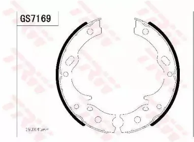 GS7169 TRW Комплект тормозных колодок, стояночная тормозная система