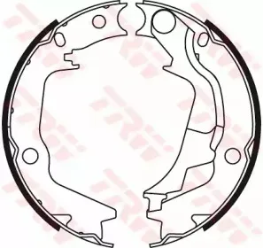 GS8782 TRW Комплект тормозных колодок, стояночная тормозная система