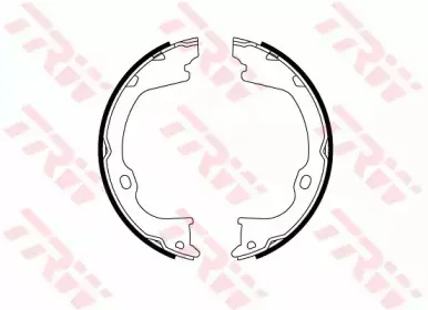 GS8819 TRW Комплект тормозных колодок, стояночная тормозная система