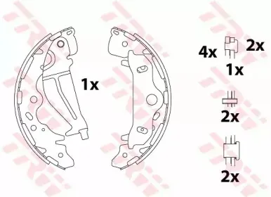 GS8820 TRW Комплект тормозных колодок