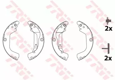 GS8828 TRW Комплект тормозных колодок